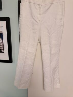 J. Crew White Hayden Trousers